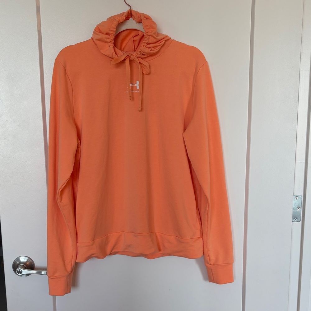 Under Armour Orange Drawstring Hoodie M